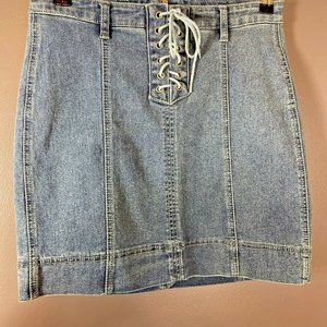 Hayden Los Angeles Blue Jean Mini Skirt Women's L